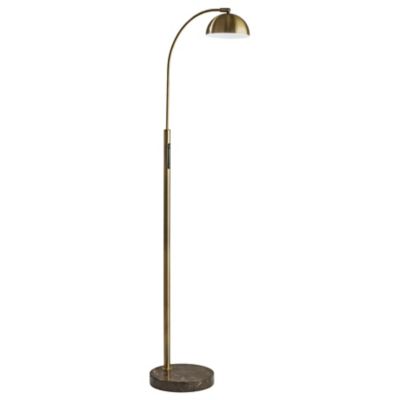 Adesso Bolton LED Floor Lamp Lamp With Smart Switch - Color: Brass - 4307-2