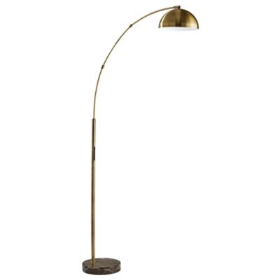 Adesso Bolton Arc LED Floor Lamp Lamp With Smart Switch - Color: Brass - 43