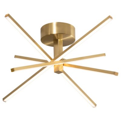 AFX Lighting Jaxx LED Flushmount Light - Color: Brass - Size: Large - JAXF2