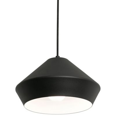 AFX Lighting Milo Pendant Light - Color: Black - Size: 1 light - MLOP10MBBK