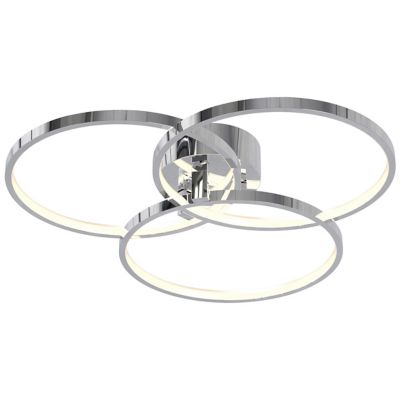 AFX Lighting Orion LED Flushmount Light - Color: Silver - Size: Large - ORI