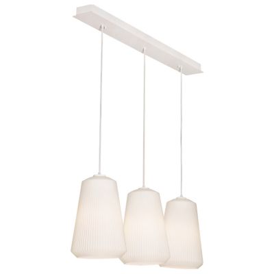 AFX Lighting Isla Triple Linear Chandelier - Color: White - Size: 3 light -