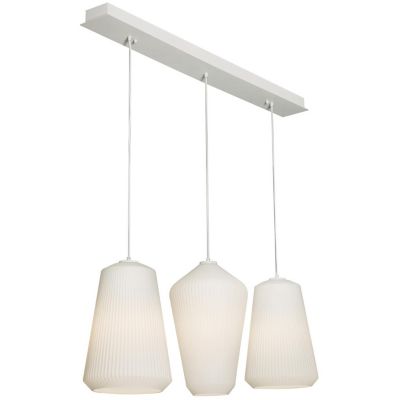 AFX Lighting Lily Triple Linear Chandelier - Color: White - Size: 3 light -