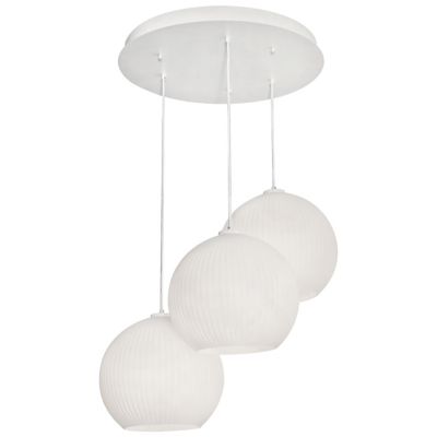 AFX Lighting Cleo Multi Light Pendant - Color: White - Size: 3 light - CLEP