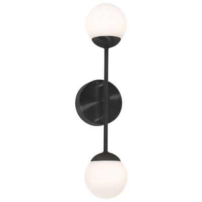 AFX Lighting Pearl LED Wall Sconce - Color: Black - Size: Medium - PRLS0418