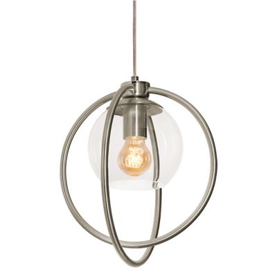 AFX Lighting Jamie Pendant Light - Color: Silver - Size: 1 light - JAMP12MB