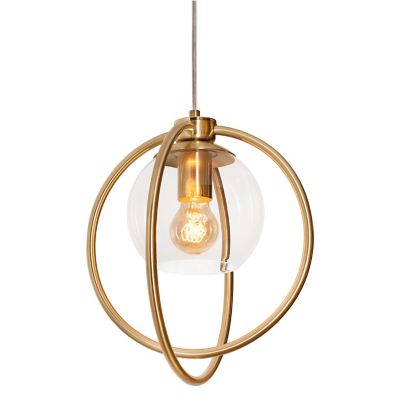 AFX Lighting Jamie Pendant Light - Color: Brass - Size: 1 light - JAMP12MBS