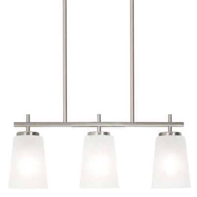 AFX Lighting Joanna Multi-Light Linear Pendant Light in White, Size: 3 ligh