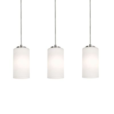 AFX Lighting Leo Linear Multi-Light Pendant Light in White, Size: 3 light