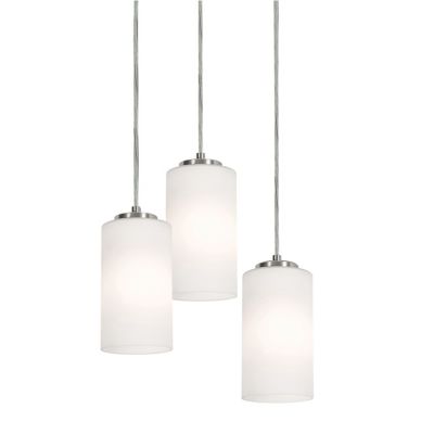 AFX Lighting Leo Round Multi-Light Pendant Light in White, Size: 3 light