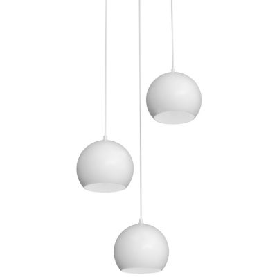 AFX Lighting Roxy Pendant Light in White, Size: 3 light