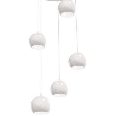 AFX Lighting Roxy Pendant Light in White, Size: 5 light