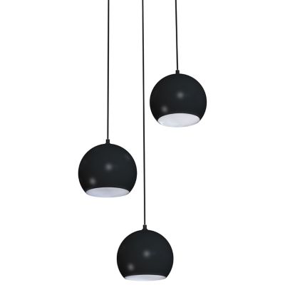AFX Lighting Roxy Pendant Light in Black, Size: 3 light