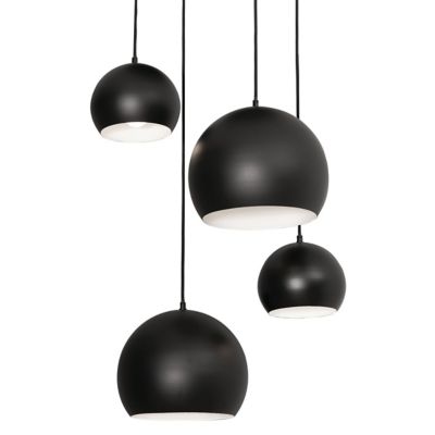 AFX Lighting Roxy Pendant Light in Black, Size: 4 light