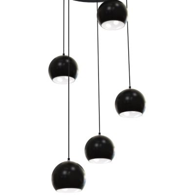 AFX Lighting Roxy Pendant Light in Black, Size: 5 light