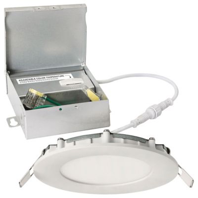 AFX Lighting Tuck LED Flushmount Light in White, Size: Small
