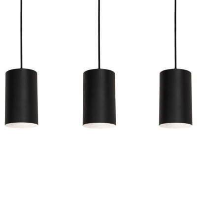 AFX Lighting Tyke Linear Multi-Light Pendant Light in Black, Size: 3 light