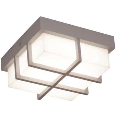 AFX Lighting Avenue LED Outdoor Flushmount Light - Color: Grey - Size: Medi