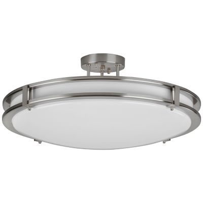 AFX Lighting Carlisle LED Semi-Flushmount Light - Color: Silver - Size: Lar