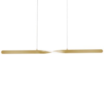 AFX Lighting Twist LED Linear Chandelier - Color: Brass - Size: 20 light - 