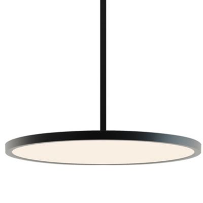 AFX Lighting Edge Round Pendant Light - Color: Black - Size: Large - EGRP24