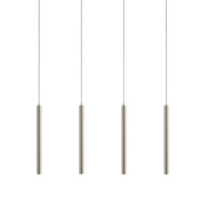 AFX Lighting Eli Multi-Light LED Linear Chandelier in Silver, Size: 4 light