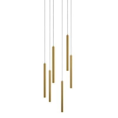 AFX Lighting Eli Multi-Light LED Pendant Light - Color: Brass - Size: 6 lig