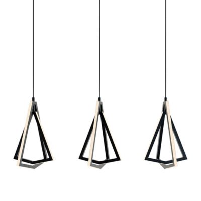 AFX Lighting Gianna Multi-Light LED Linear Chandelier - Color: Black - GNAP