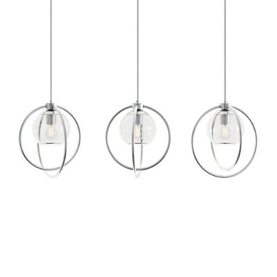 AFX Lighting Jamie Multi-Light Linear Chandelier - Color: Silver - Size: 3 