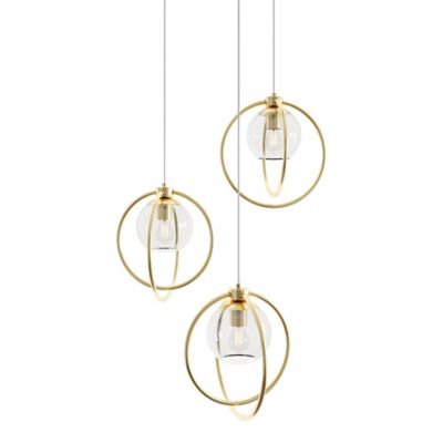 AFX Lighting Jamie Multi-Light Pendant Light - Color: Clear - Size: 3 light