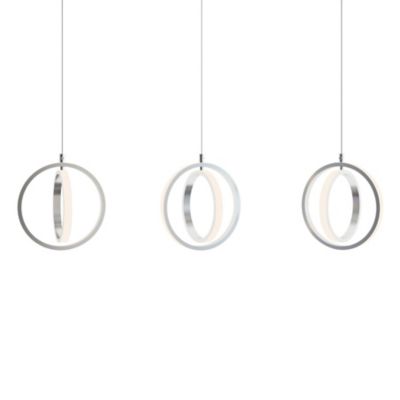 AFX Lighting Lock Multi-Light LED Linear Chandelier - Color: Silver - Size: