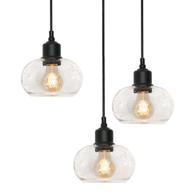 AFX Lighting Laney Multi-Light Pendant Light - Color: Clear - Size: 3 light