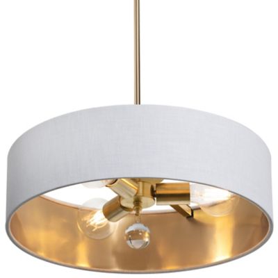 AFX Lighting Celine Pendant Light - Color: White - Size: Small - CLNP18MBSB