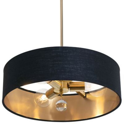 AFX Lighting Celine Pendant Light - Color: Black - Size: Small - CLNP18MBSB