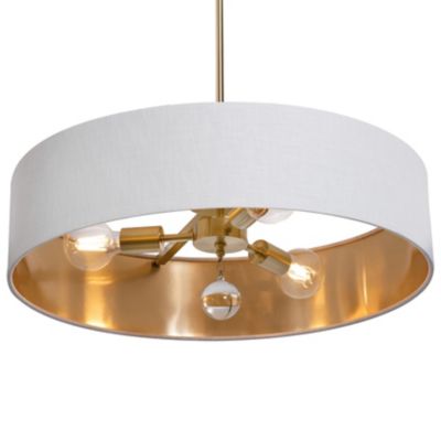 AFX Lighting Celine Pendant Light - Color: White - Size: Medium - CLNP24MBS