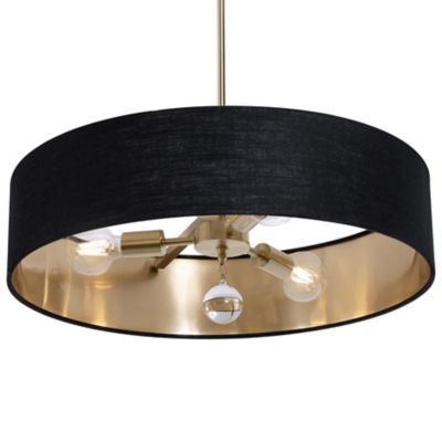 AFX Lighting Celine Pendant Light - Color: Black - Size: Medium - CLNP24MBS