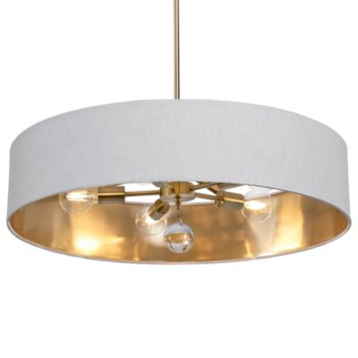 AFX Lighting Celine Pendant Light - Color: White - Size: Large - CLNP30MBSB