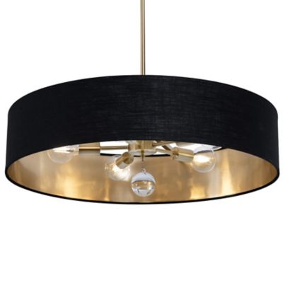 AFX Lighting Celine Pendant Light - Color: Black - Size: Large - CLNP30MBSB