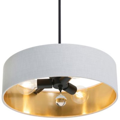 AFX Lighting Celine Pendant Light - Color: White - Size: Small - CLNP18MBBK