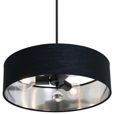 AFX Lighting Celine Pendant Light - Color: Black - Size: Small - CLNP18MBBK