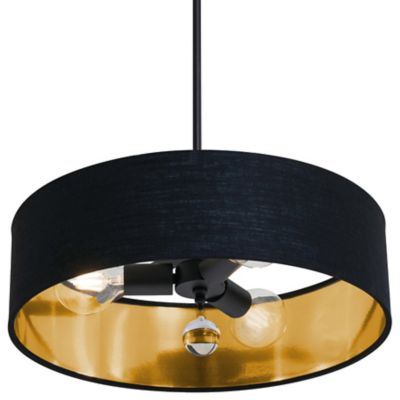 AFX Lighting Celine Pendant Light - Color: Black - Size: Small - CLNP18MBBK