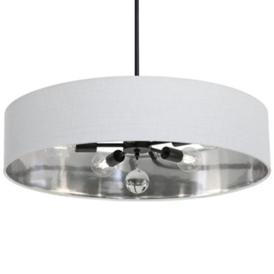 AFX Lighting Celine Pendant Light - Color: White - Size: Large - CLNP30MBBK