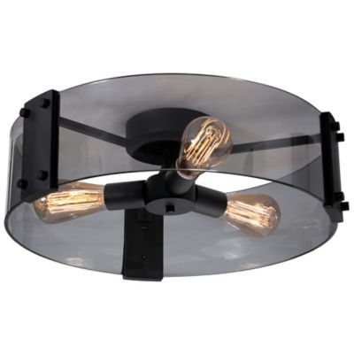 AFX Lighting Dana Semi-Flushmount Light - Color: Black - Size: 3 light - DN