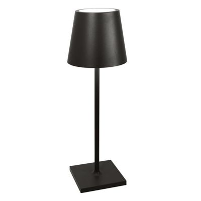 Zafferano America Poldina L Rechargeable LED Desk Lamp - Color: Black - LD0