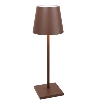 Zafferano America Poldina L Rechargeable LED Desk Lamp - Color: Brown - LD0