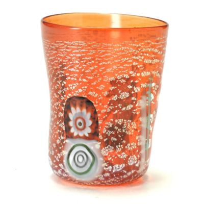 Zafferano America Bicchieri di Murano Tumblers, Set of 2 - Color: Orange - 