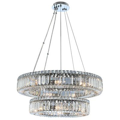 Allegri by Kalco Lighting Rondelle Pendant Light - Color: Clear - Size: Lar