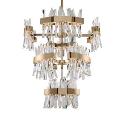 Allegri by Kalco Lighting Glacier LED Chandelier - Color: Gold - 030259-038