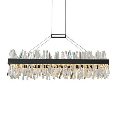 Allegri by Kalco Lighting Glacier LED Linear Chandelier - Color: Black - 03