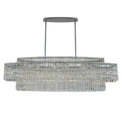 Allegri by Kalco Lighting Livelli Linear Chandelier - Color: Clear - Size: